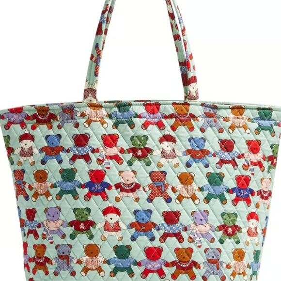 Vera Bradley Outlet Essential Grand Tote - Toasty Teddies - Picture 1 of 2